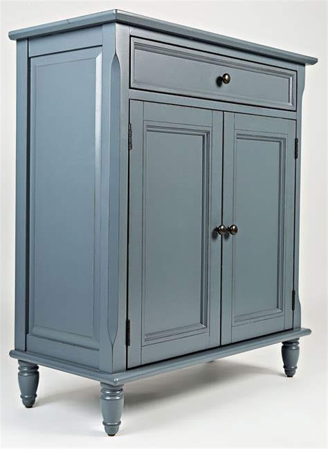 steel blue cabinets|blue accent cabinet with drawers.